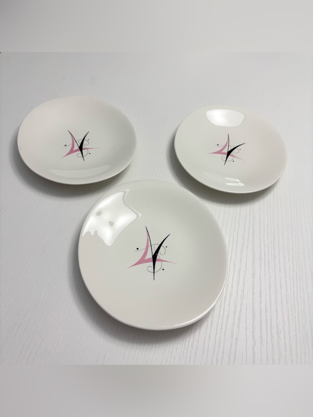 Vintage MCM Eva Zeisel Hallcraft Harlequin Plates - Set of 3